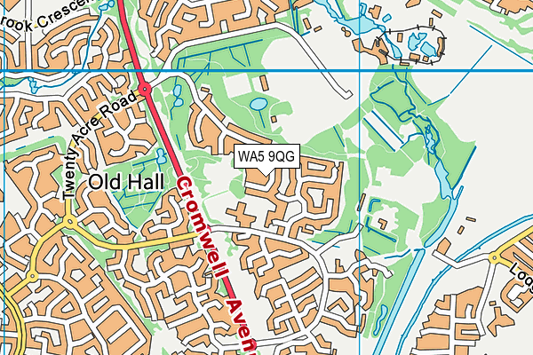 WA5 9QG map - OS VectorMap District (Ordnance Survey)