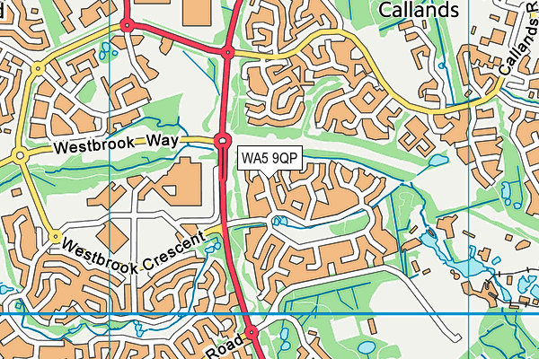 WA5 9QP map - OS VectorMap District (Ordnance Survey) WA5 9QP map - OS VectorMap District (Ordnance Survey)