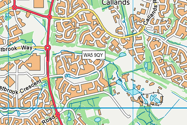 WA5 9QY map - OS VectorMap District (Ordnance Survey) WA5 9QY map - OS VectorMap District (Ordnance Survey)