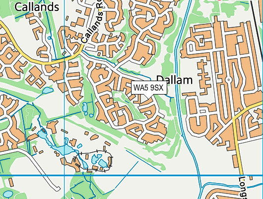 WA5 9SX map - OS VectorMap District (Ordnance Survey) WA5 9SX map - OS VectorMap District (Ordnance Survey)