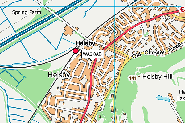 WA6 0AD map - OS VectorMap District (Ordnance Survey)