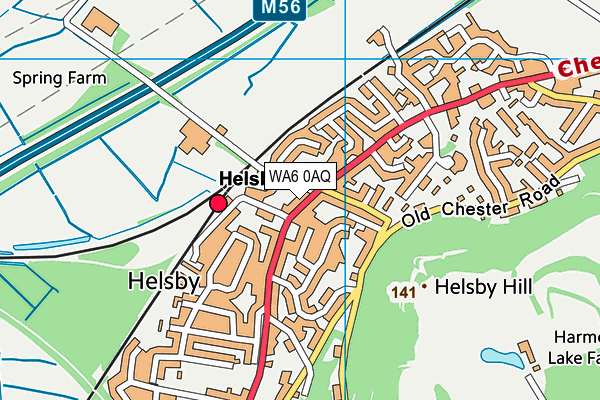 WA6 0AQ map - OS VectorMap District (Ordnance Survey)