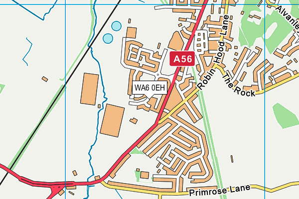 WA6 0EH map - OS VectorMap District (Ordnance Survey)