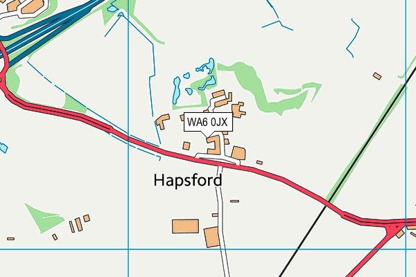 WA6 0JX map - OS VectorMap District (Ordnance Survey)