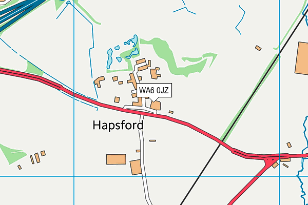 WA6 0JZ map - OS VectorMap District (Ordnance Survey)