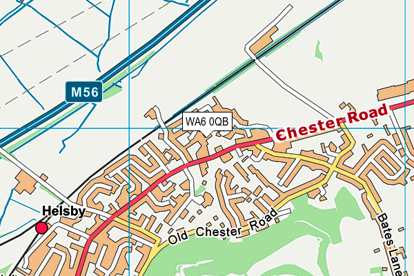 WA6 0QB map - OS VectorMap District (Ordnance Survey)