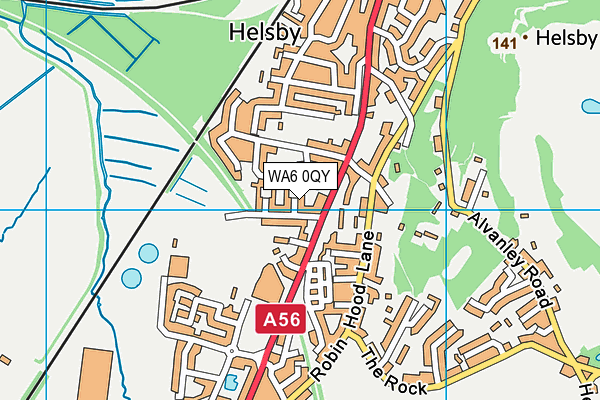 WA6 0QY map - OS VectorMap District (Ordnance Survey)