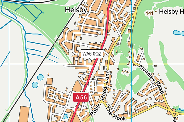 WA6 0QZ map - OS VectorMap District (Ordnance Survey)