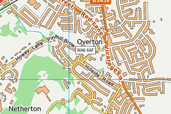 WA6 6AF map - OS VectorMap District (Ordnance Survey)