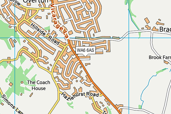 WA6 6AS map - OS VectorMap District (Ordnance Survey) WA6 6AS map - OS VectorMap District (Ordnance Survey)