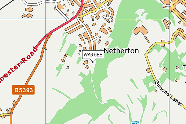 WA6 6EE map - OS VectorMap District (Ordnance Survey)