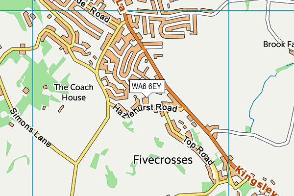 WA6 6EY map - OS VectorMap District (Ordnance Survey) WA6 6EY map - OS VectorMap District (Ordnance Survey)