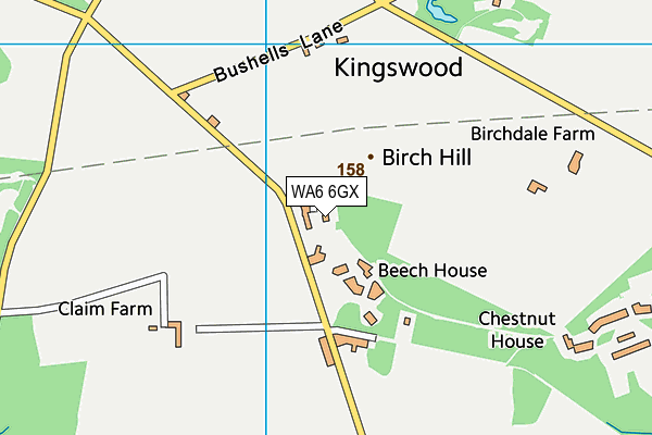 WA6 6GX map - OS VectorMap District (Ordnance Survey) WA6 6GX map - OS VectorMap District (Ordnance Survey)