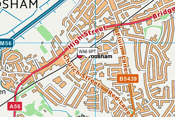 WA6 6PT map - OS VectorMap District (Ordnance Survey)