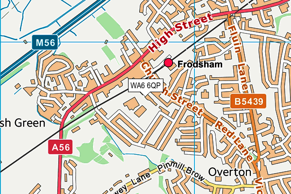 WA6 6QP map - OS VectorMap District (Ordnance Survey)