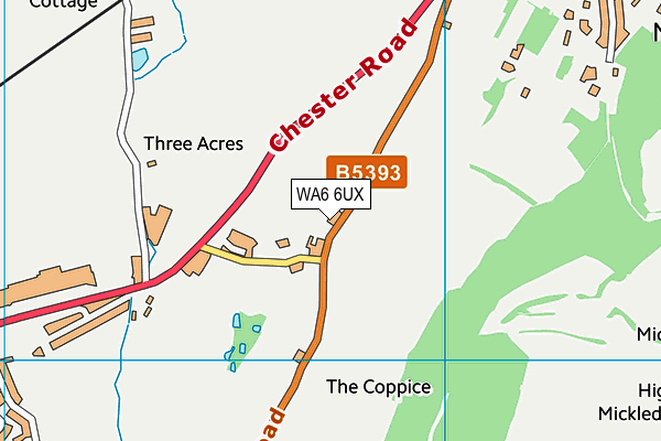 WA6 6UX map - OS VectorMap District (Ordnance Survey) WA6 6UX map - OS VectorMap District (Ordnance Survey)