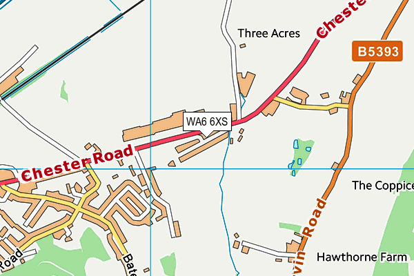 WA6 6XS map - OS VectorMap District (Ordnance Survey) WA6 6XS map - OS VectorMap District (Ordnance Survey)