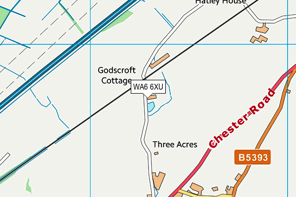 WA6 6XU map - OS VectorMap District (Ordnance Survey) WA6 6XU map - OS VectorMap District (Ordnance Survey)