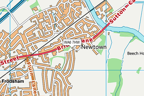 WA6 7HW map - OS VectorMap District (Ordnance Survey)