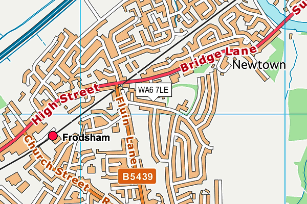WA6 7LE map - OS VectorMap District (Ordnance Survey)