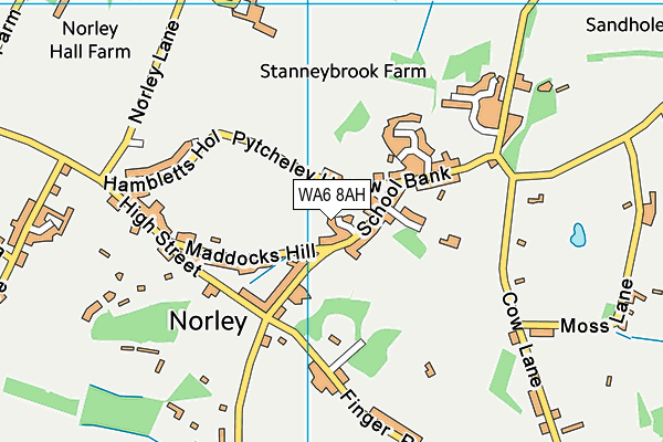 WA6 8AH map - OS VectorMap District (Ordnance Survey) WA6 8AH map - OS VectorMap District (Ordnance Survey)