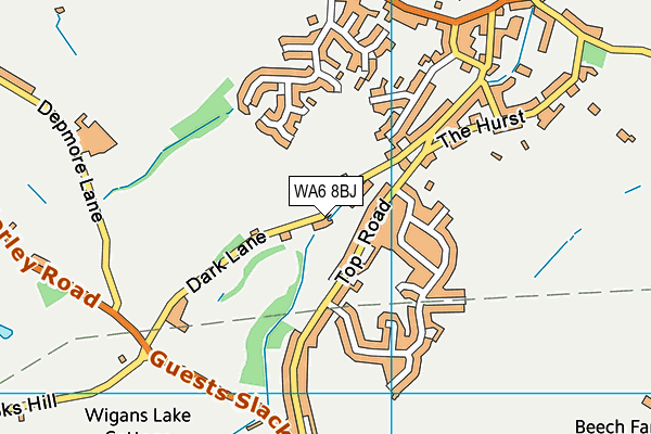WA6 8BJ map - OS VectorMap District (Ordnance Survey) WA6 8BJ map - OS VectorMap District (Ordnance Survey)