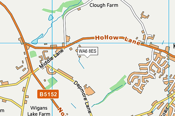 WA6 8ES map - OS VectorMap District (Ordnance Survey) WA6 8ES map - OS VectorMap District (Ordnance Survey)