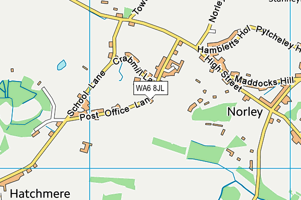 WA6 8JL map - OS VectorMap District (Ordnance Survey) WA6 8JL map - OS VectorMap District (Ordnance Survey)