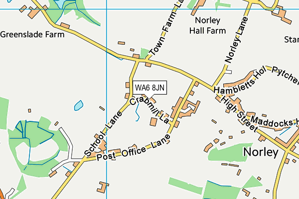 WA6 8JN map - OS VectorMap District (Ordnance Survey) WA6 8JN map - OS VectorMap District (Ordnance Survey)