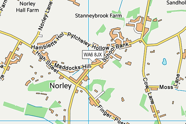 WA6 8JX map - OS VectorMap District (Ordnance Survey) WA6 8JX map - OS VectorMap District (Ordnance Survey)