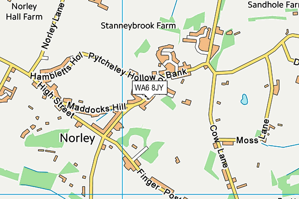 WA6 8JY map - OS VectorMap District (Ordnance Survey)