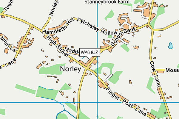WA6 8JZ map - OS VectorMap District (Ordnance Survey)
