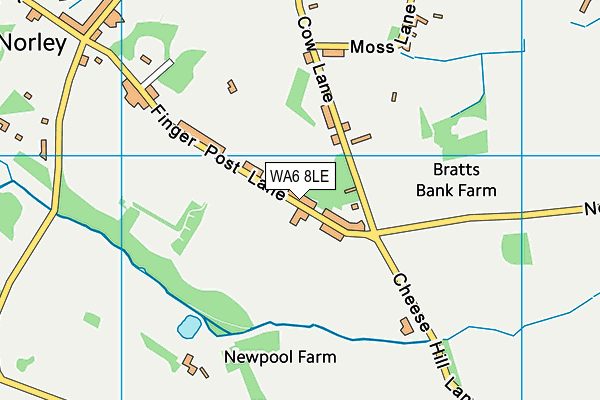 WA6 8LE map - OS VectorMap District (Ordnance Survey) WA6 8LE map - OS VectorMap District (Ordnance Survey)
