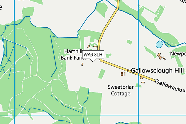 WA6 8LH map - OS VectorMap District (Ordnance Survey)