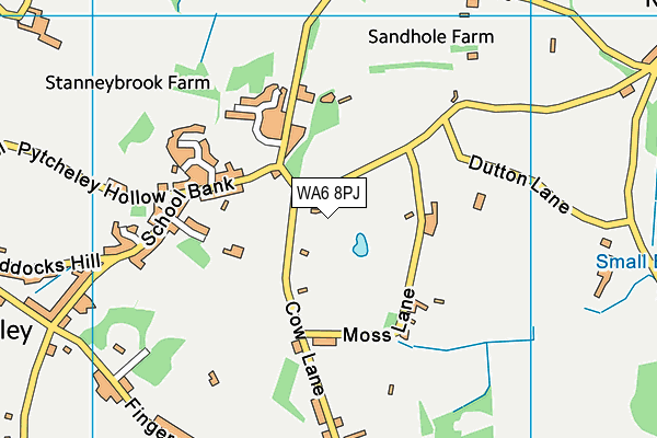WA6 8PJ map - OS VectorMap District (Ordnance Survey) WA6 8PJ map - OS VectorMap District (Ordnance Survey)