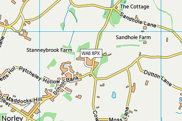WA6 8PX map - OS VectorMap District (Ordnance Survey) WA6 8PX map - OS VectorMap District (Ordnance Survey)