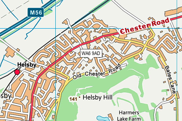 WA6 9AD map - OS VectorMap District (Ordnance Survey)