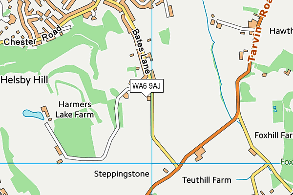 WA6 9AJ map - OS VectorMap District (Ordnance Survey) WA6 9AJ map - OS VectorMap District (Ordnance Survey)