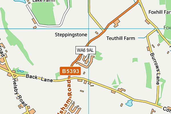 WA6 9AL map - OS VectorMap District (Ordnance Survey) WA6 9AL map - OS VectorMap District (Ordnance Survey)