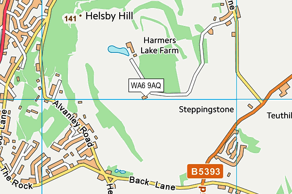 WA6 9AQ map - OS VectorMap District (Ordnance Survey) WA6 9AQ map - OS VectorMap District (Ordnance Survey)