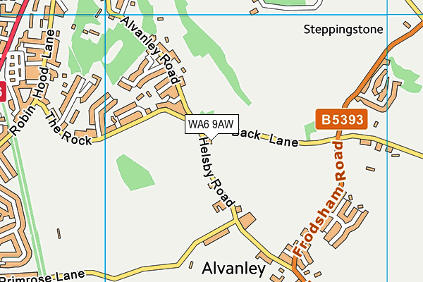WA6 9AW map - OS VectorMap District (Ordnance Survey) WA6 9AW map - OS VectorMap District (Ordnance Survey)