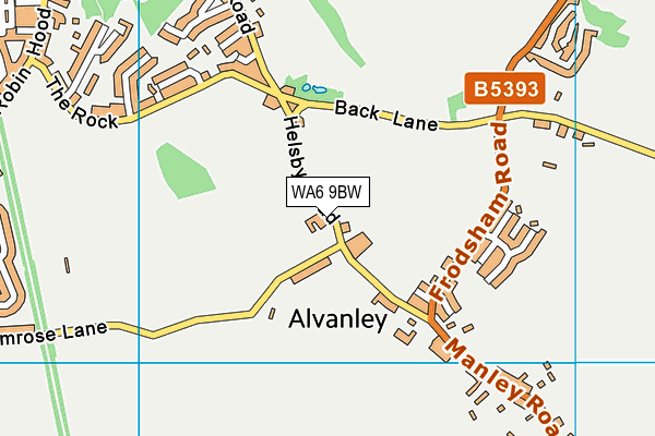 WA6 9BW map - OS VectorMap District (Ordnance Survey) WA6 9BW map - OS VectorMap District (Ordnance Survey)