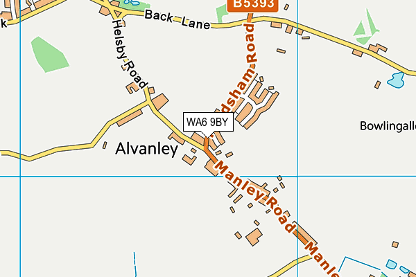 WA6 9BY map - OS VectorMap District (Ordnance Survey) WA6 9BY map - OS VectorMap District (Ordnance Survey)