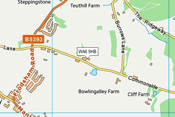 WA6 9HB map - OS VectorMap District (Ordnance Survey)