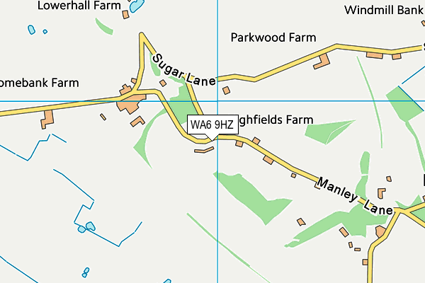 WA6 9HZ map - OS VectorMap District (Ordnance Survey)