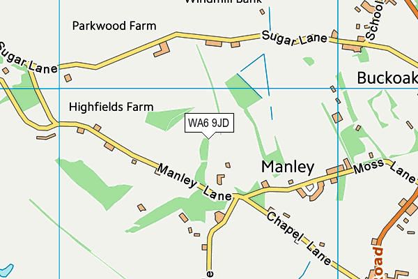 WA6 9JD map - OS VectorMap District (Ordnance Survey) WA6 9JD map - OS VectorMap District (Ordnance Survey)