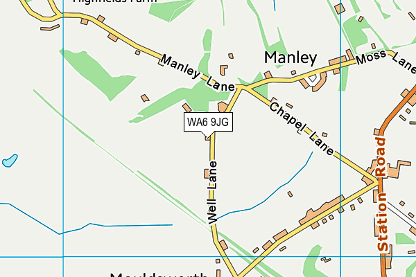 WA6 9JG map - OS VectorMap District (Ordnance Survey) WA6 9JG map - OS VectorMap District (Ordnance Survey)