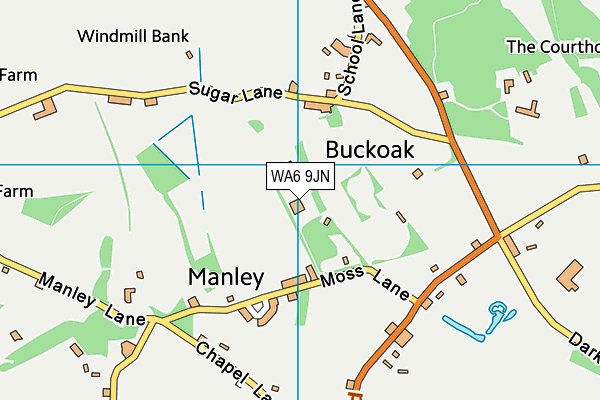 WA6 9JN map - OS VectorMap District (Ordnance Survey) WA6 9JN map - OS VectorMap District (Ordnance Survey)