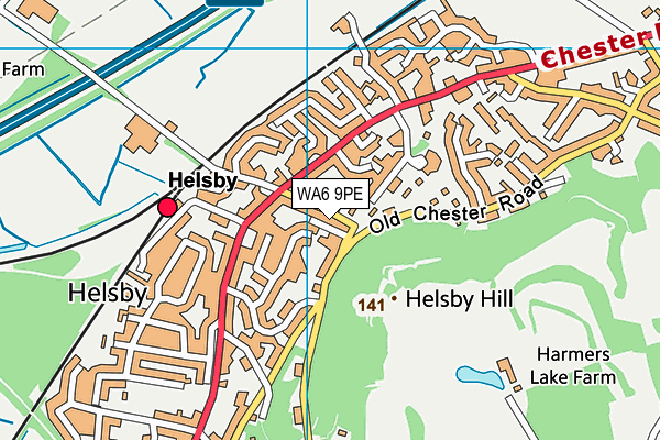 WA6 9PE map - OS VectorMap District (Ordnance Survey) WA6 9PE map - OS VectorMap District (Ordnance Survey)