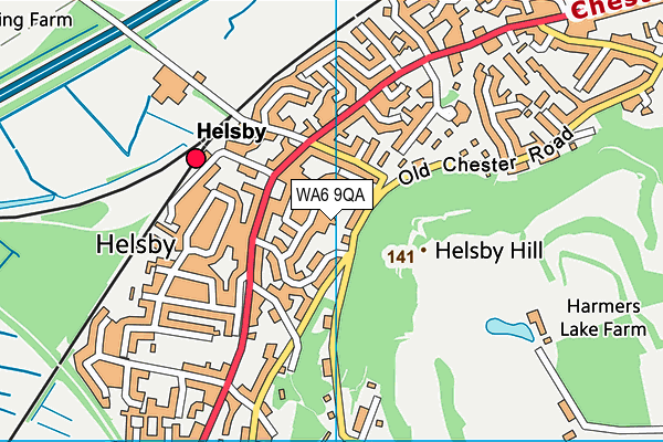 WA6 9QA map - OS VectorMap District (Ordnance Survey)